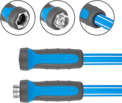 Fevone Garden Hose 80 ft., Lightweight Hybrid Water Hose, Flexible and Durable, Leak-Free Connections
