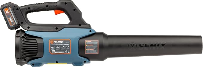 SENIX X2 20 Volt Max* 2-Piece Cordless Power Tool Combo Kit with Battery Powered 10-Inch String Trimmer and Variable Speed Leaf Blower, Includes 4.0 Ah Battery & Charger (S2K2B1-03)