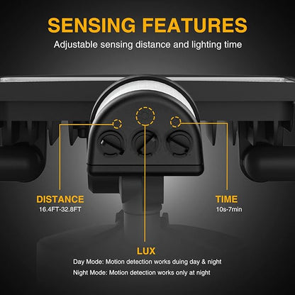 Onforu 2 Pack 100W LED Security Lights Motion Sensor Outdoor, 9000LM Super Bright Flood Light Motion Detector, IP65 Waterproof Exterior Floodlight, 6000K Hardwired Wall Light (Black)