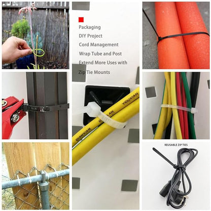 HS Large Zip Ties Extra Heavy Duty 16 Inch 200 Pounds Outdoor Use UV Proof Cable Tie Straps Wide,Giant Long Wire Ties,20 Pack Black