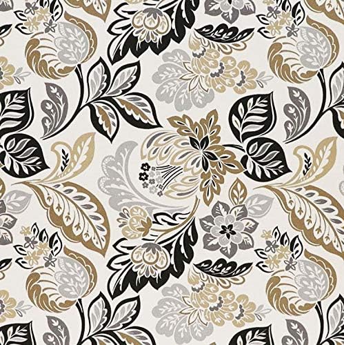 RSH DECOR: Square Throw Pillows Set of 2 | 20” x 20” | All-Weather Spun Fabric | Water and Fade-Resistant | Outdoor Accent Pillows for Patio Furniture | Dailey Pewter Grey Floral