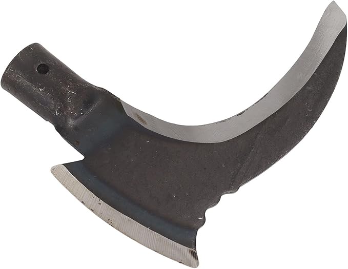 Luqeeg Weeding Sickle, High Manganese Steel Double Sickle Gardening Multipurpose Manual Agricultural Weeding Tools for Gardening Tools (Single Cutter Head)