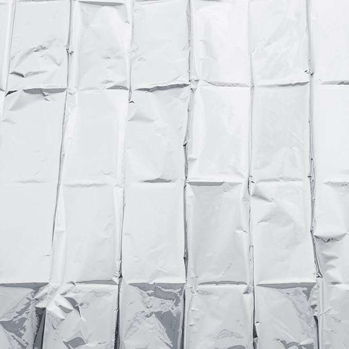 High Silver Reflective Mylar Film, Plant Reflective Film Mylar Sheet Greenhouse Covering Foil Sheets Increase Plant Growth for Outdoor Indoor Grow Room Farming Camping Reduce Uneven Heat