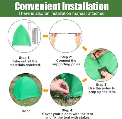 Winter Plant Covers for Freeze Protection, Large Frost Protection Cloth for Shrubs, Trees & Roses, Plant Warming Cloche for Frost & Cold Weather(24inch,2-Pack)