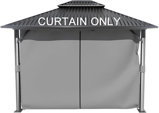 BPS 12' x 14' Gazebo Curtain Privacy 4-Panel Sidewall Outdoor Replacement Shade (Only Curtain)