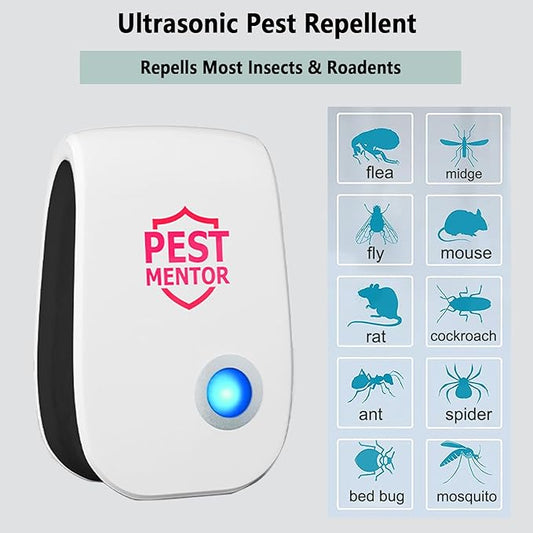 Pest Repeller Ultrasonic & Pest Repellent 10 Pack Ultrasonic Mice Repellent for Insect, Roaches, Spiders, Bugs, Mosquitoes, Pest Control for House Garage RV Hotel Mouse Repellent Pest Control Device