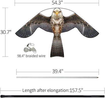 eyijklzo Bird Scarer Flying Kite Crops Farm Flying Bird Hawk Flying Kite
