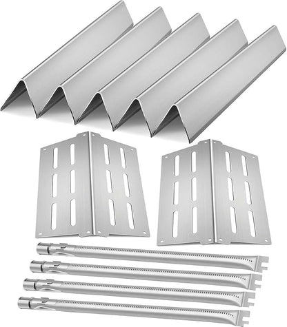 Grill Replacement Parts for Weber Genesis 300 Series E-310 E-320 E-330 S310 S320 S-330 EP310 EP320,2pack Heat Deflectors 65505 & 4pck Burner Tube 62752 & 5pack Flavorizer Bars 7620 7621