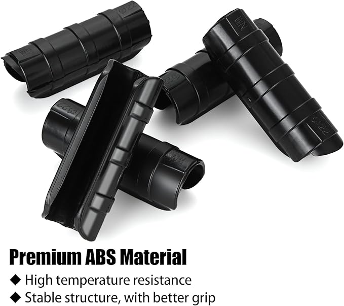 50 PCS Greenhouse Clips 3/4 inch Plastic Greenhouse Clamps 20mm Black ABS Snap Clamp Tube Clip Garden Buildings Tube Clip for Greenhouse Film Sunshade Nets Frame Shelters- Outer Ø 0.95” inner Ø 0.78”