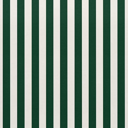 RSH DECOR Deep Seating Cushion with Pillow Back | 24” x 23” x 4" Seat | Water and Fade-Resistant Spun Fabric | Made in USA | Outdoor Chair Cushion Set for Patio (Hunter Green & White Stripe)