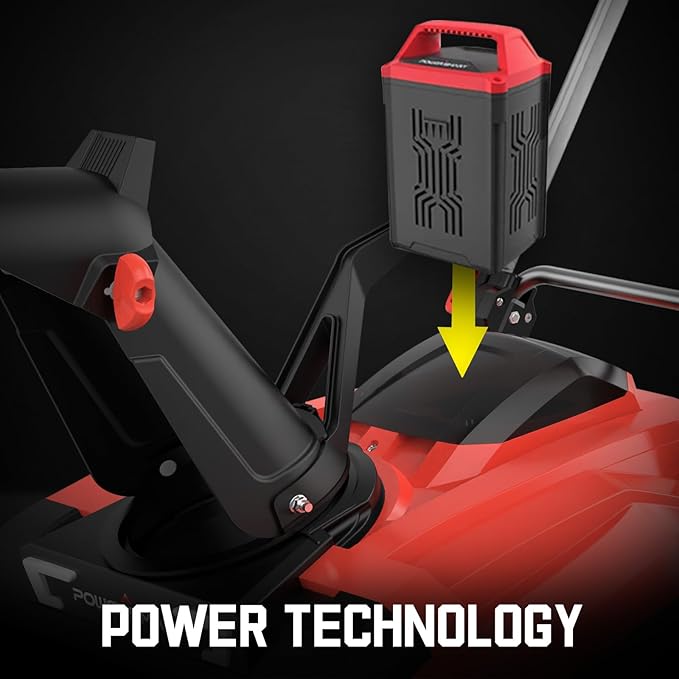 PowerSmart 80V MAX 21-Inch Cordless Single Stage Snow Blower, 6.0Ah Battery, Charger