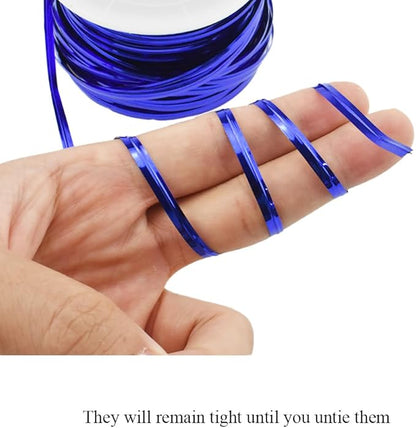 HAHIYO 100Yards/300Feet/91M Blue Metal Twist Ties Bread Candy Coffee Bag Ties Plant Garden Twist Ties for Cellophane Treat Bag Gift Wraping Bag Plastic Bag Halloween Party Cake Present Art Craft