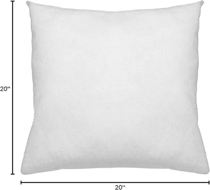 Digital Decor Premium Throw Pillow Inserts Sham - Decorative White Square Form Pillow Inserts - Perfect for Bedroom, Sofa & Couch (1 Pack)