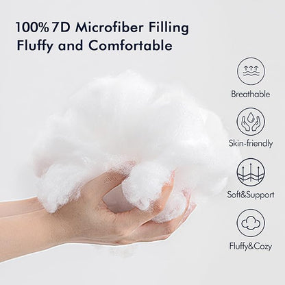 MIULEE 16x16 Pillow Insert Throw Pillow Insert, Outdoor Pillows Water-Resistant Premium Outdoor Pillow Stuffer Sham Square for Couch Sofa Patio Furniture Cushion Porch Swing