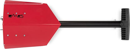 DMOS Delta Shovel - Collapsible Heavy-Duty Steel Folding Shovel for Camping, Overlanding, Survival, Military, Hunting, & Off-Road Use - Racing Red - Compact