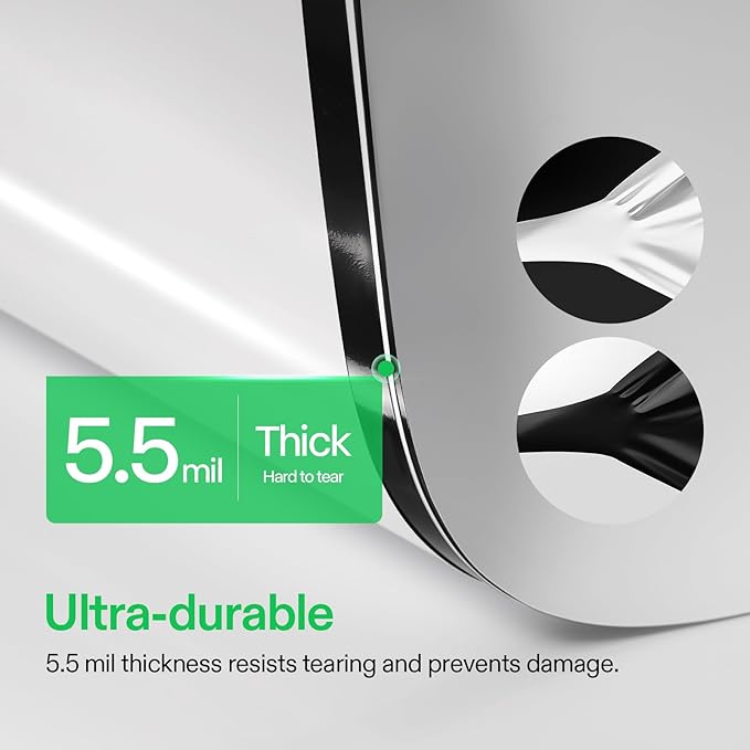 VIVOSUN Black and White Panda Film, 10' x 25' 5.5 Mil Poly Film, Blackout Tarp for Warm House