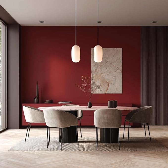 EVOLVE Paint & Primer: Environment-friendly, Low Sheen with One-coat Coverage for Interior & Exterior surfaces (Burgundy, 1-Gallon)
