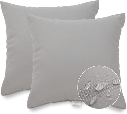 JMGBird Outdoor Pillows Set of 2 Outdoor Throw Pillows Waterproof with Insert 18×18 Inch Outdoor Pillow for Patio Furniture