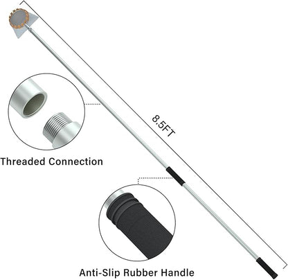 Fruit Picker Tool with 6-Part Extension Pole and Cloth Bag for Gentle Fruit Catching（8FT）