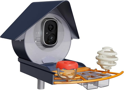 Birdkiss Smart Camera Bird Feeder with Solar Pannel, DIY Different Add-Ones Including Suet Ball, Jelly Feeder, Mini Hummingbird Feeder, Auto Capture Bird Full HD Videos, Ideal Present for Bird Lovers
