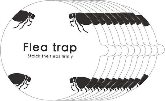 Flea Trap Refills 10 Packs, Flea Trap for Inside Your Home, Replacement Pads for Fleas Light, 7.1 Inch Natural Glue Discs Refill