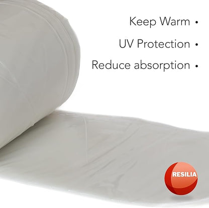 RESILIA Clear Greenhouse Sheeting - UV-Protected, Heavy-Duty Gauge Outdoor Polyethylene Cover for Weatherproofing Greenhouses, Garden, Plants, 10' by 28' Roll, 6 Mil, 0.006 Inch, Thick, Made in USA