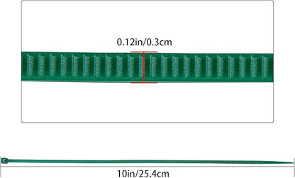 10 inch 3mm Dark Green Nylon Garden Cable Zip Ties Self Locking Cable Ties Twist Ties, Multi-Purpose Cable Tie(100 Pcs)