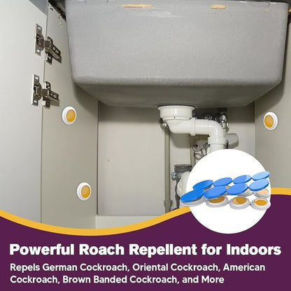 Roach Repellent, Cockroach Repellent Indoor, Pet Safe Roach Repellent, Natural Cockroach Repellents, Keep Roaches Out of Kitchen, 8P