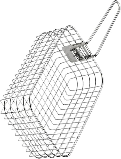 Outdoor Camping Fryers Stainless Steel Fry Basket Commercial Fryers Basket for Picnics and Cooking