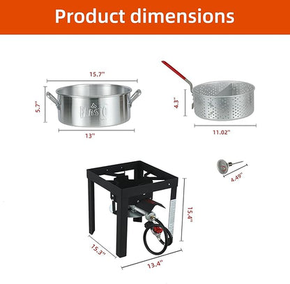 Outdoor Aluminum Fryer Pot (10 QT)