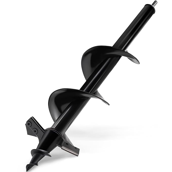 SYITCUN Auger Drill Bit for Planting - 4"X16" Heavy-Duty Auger Post Hole Digger for Fence - 3/8" Hex Drive Drill