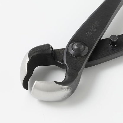Wazakura Hand Forged Knob Bonsai Cutter Made in Japan 8-1/4 inch (210mm), Japanese Gardening Tools, Round Edge Concave Branch Cutter Black