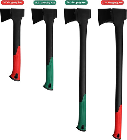 Camping Hatchet 28 Inch,Survival Hatchet Tactical for Wood Chopping and Kindling,Hatchet Axewith V Grind Blade, Lightweight Nylon Fiber Handle,for Outdoor Survival, Gardening, Hiking(M)
