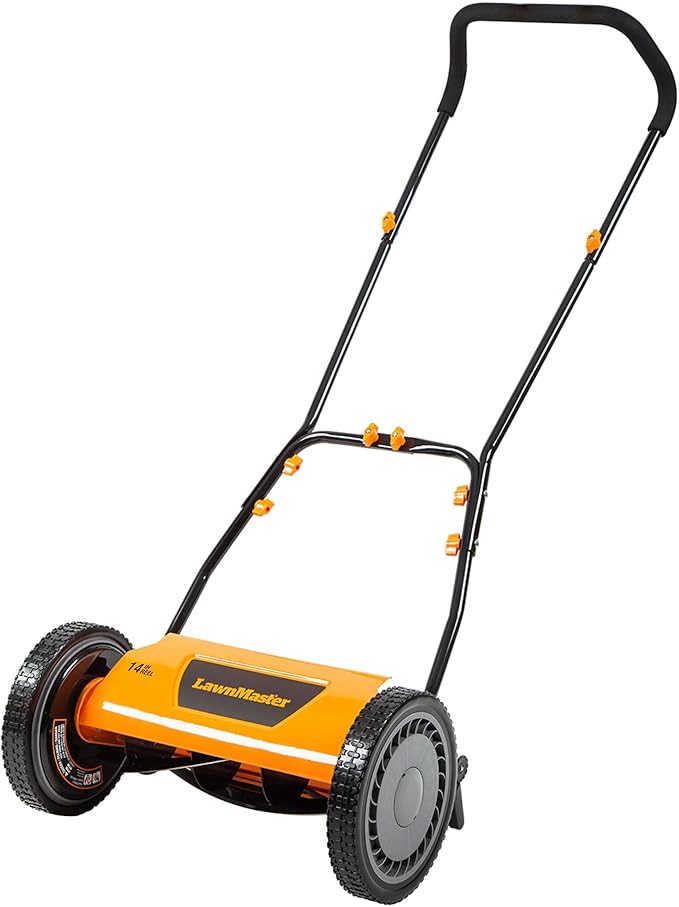 LawnMaster LMRM1401 Push Reel Lawn Mower 14-Inch 5-Blade