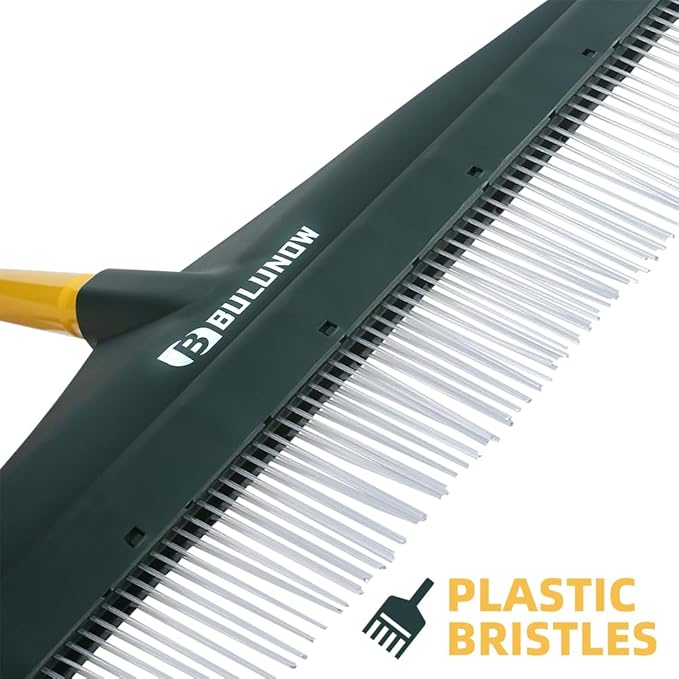 Artificial Turf Rake, 55" Long Whole-Piece Pole No Broke Design - Garden Hand Broom Rake for Easy Quick Remove Leaves, Debris, Shrubs, Pet Hairs.. from Turf, Lawn, Synthetic Grass, Carpet