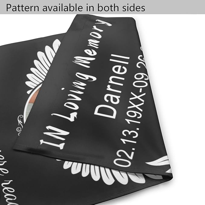 Custom Memorial Flag Personalized Garden Flag for Cemetery in Loving Memory with Photo Name Date Memory Garden Flags For Loss of Loved One Lawn Outdoor Double Sided Yard Flags (Memorial Funeral Flags 2, 12x18(in))