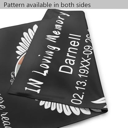 Custom Memorial Flag Personalized Garden Flag for Cemetery in Loving Memory with Photo Name Date Memory Garden Flags For Loss of Loved One Lawn Outdoor Double Sided Yard Flags (Memorial Funeral Flags 2, 12x18(in))