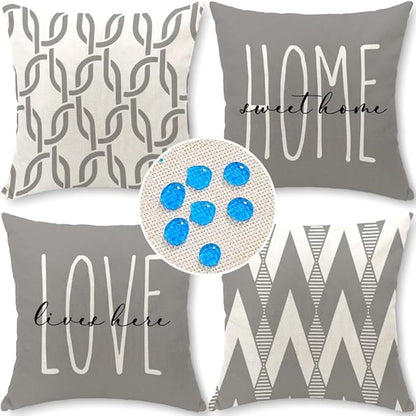 Cirzone Waterproof Outdoor Pillow Covers 18x18 Inch Set of 4 Modern Geometric Pillow Covers for Patio Furniture Garden Sofa
