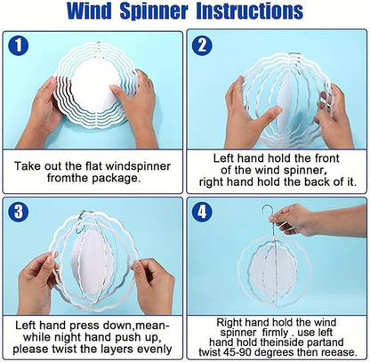 Virgin Mary Prayer Wind Spinner, Metal Wind Spinners Outdoor Indoor,Virgin Mary Hanging Garden Decor for Outside, Stainless Wind Spinners for Yard and Garden 10 inch 3D (25.76X25 CM)