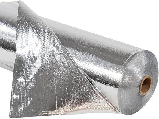 Super Shield Highly Reflective Aluminum Mylar Film Insulation Roll (Solid) for Saunas, Grow Rooms, Crawlspace Encapsulation, and More. (Class 1 Class A ASTM Fire Rated) (4FT X 10FT)