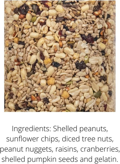 JCs Wildlife Woodpecker Blend Premium Bird Seed 2 lb Small Cylinder with Hole (1 Cylinder)