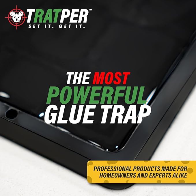 Glue Traps for Mice,Rat,Mouse,Snake,Lizard,Insect. 20 Pack. Extra Strength,Pre-Baited Adhesive.Heavy Duty Plastic Tray.Non-Toxic,Chemical-Free Pest Control for Home. 20Pack