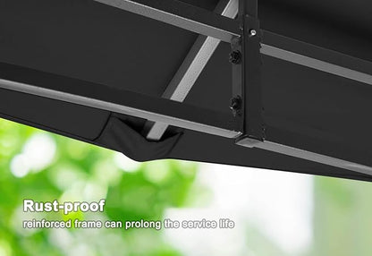 MASTERCANOPY Outdoor Garden Gazebo for Patios with Stable Steel Frame and Netting Walls (11x11,Black)