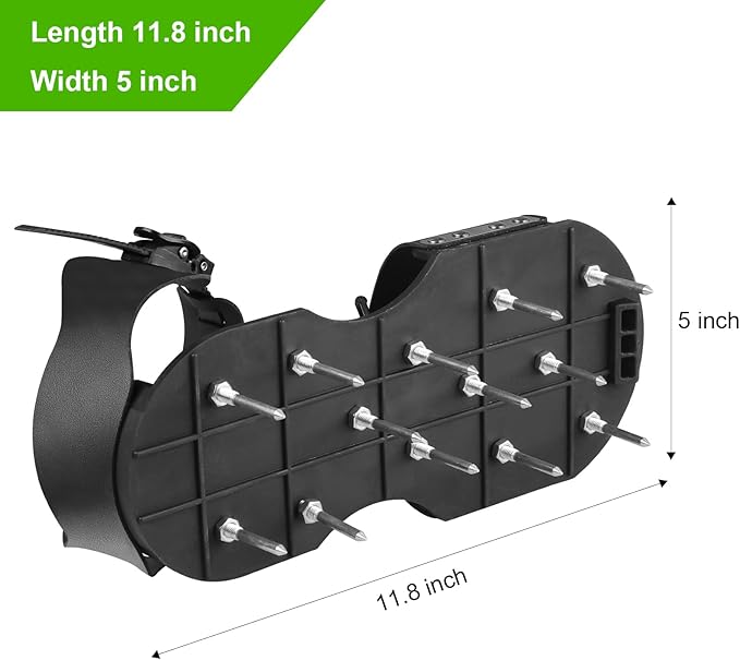 Aerator Shoes, Lawn Aerator Shoes for Grass with Hook and Adaptable Straps Heavy Duty Soil Aerator Lawn Spike Shoes for Aerating Garden Grass Yard Patio