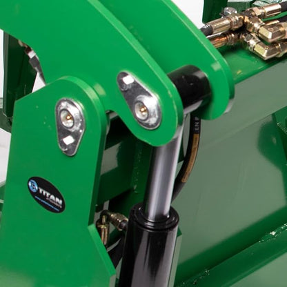 Titan Attachments Extreme Root Grapple Rake Attachment, Global Euro Connection, Heavy-Duty Rake Attachment, Twin 3,000 PSI Cylinders, Replaceable Forged Steel Teeth