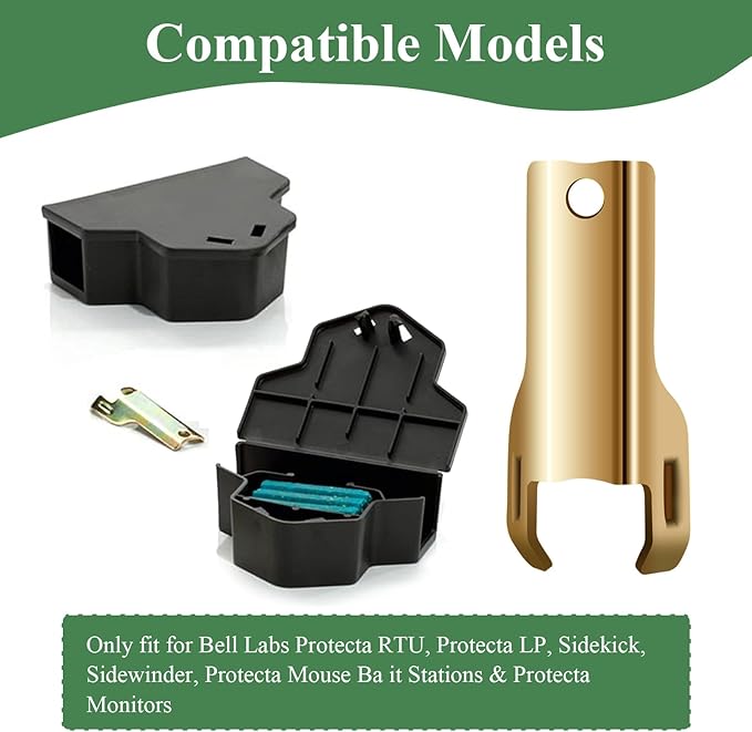 5 Pcs Metal Mouse Station Key Replacement, Fit for Bell Labs Protecta RTU, LP, Sidekick, Sidewinder, Mouse Ba it Stations & Protecta Monitors, in Home & Commercial Environment