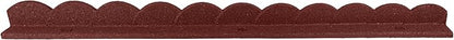Playsafer L Shaped Flexible Rubber Scalloped Edger for Lawns Landscaping and Playground | Easy No Dig Installation| 4' Long (2, Red)