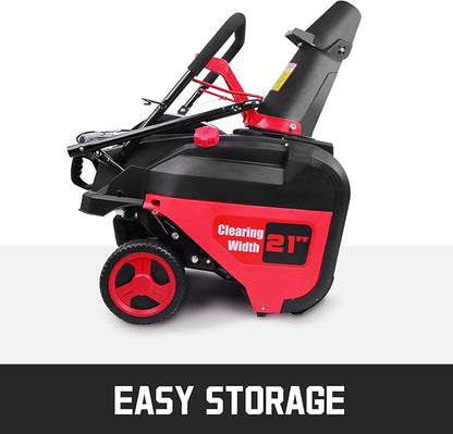 PowerSmart 21-Inch Single-Stage Gas Snow Blower with 212cc 4-Cycle Engine Recoil Start