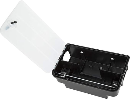 Köder-Discount Mouse & Rat Trap (Bait Not Included) – 4 Lockable Rat Bait Stations with Clear Lid & Dual Entry – Weather-Resistant, Tamper-Proof Rodent Trap to Prevent Bait Removal (8.7 x 5.5 x 3.1)