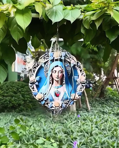 Sacred Heart of Mary - Wind Spinners 2026 New Wind Chimes for Outside 3D Metal Windmill Hanging Garden Decor for Yard and Garden Religious Christian Gifts for Women Mom Grandma (10 Inches)